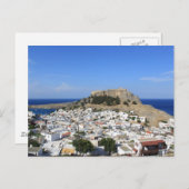 Lindos Postkarte (Vorne/Hinten)