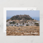 Lindos, Rhodes Postkarte (Vorne/Hinten)