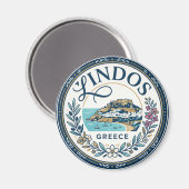 Lindos, Rhodos Griechenland Magnet (Vorderseite/Rückseite)