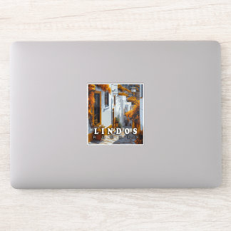 Lindos, Rhodos: Vintage griechische Architektur Aufkleber