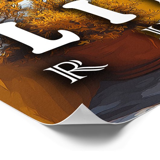 Lindos, Rhodos: Vintage griechische Architektur Poster (Ecke)