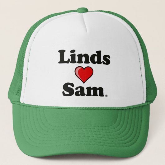 "Linds (Herz) Sam" Hut Truckerkappe (Vorderseite)