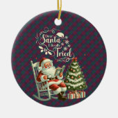 Lindsay Ancien Scottish Tartan Christmas Keramik Ornament (Vorne)
