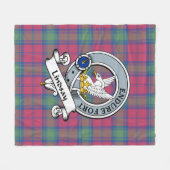 Lindsay Ancient Clan Abzeichen Tartan Kariert Fleecedecke (Vorderseite (Horizontal))