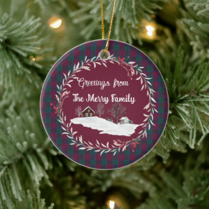 Lindsay Ancient Original Scottish Tartan Keramik Ornament