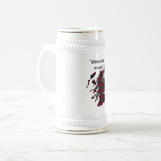 Lindsay Clan Abzeichen Stein Bierglas (Vorderseite Links)