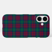 Lindsay Clan Maroon und Green Tartan Case-Mate iPhone Hülle (Rückseite (Horizontal))