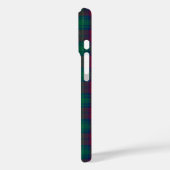 Lindsay Clan Maroon und Green Tartan Case-Mate iPhone Hülle (Rückseite / Links)