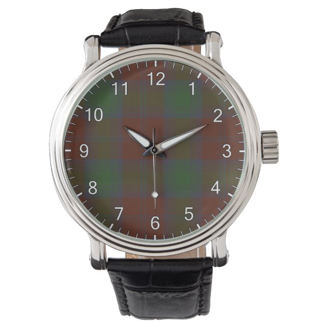 Lindsay Clan Tartan Armbanduhr (Vorderseite)