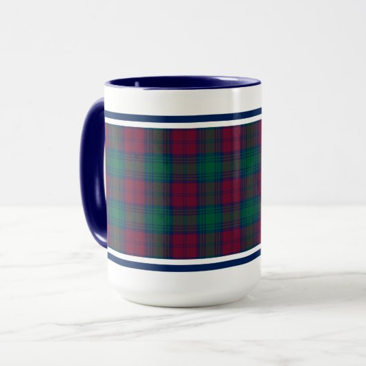 Lindsay Clan Tartan Tasse (Vorderseite Links)