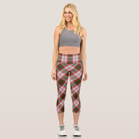 Lindsay Dress Clan Tartan Kariertes Muster Capri Leggings (Vorderseite)