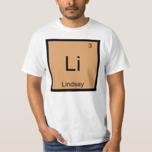 Lindsay Name Chemie Element Periodensystem T-Shirt