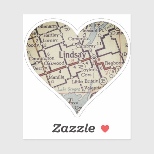 Lindsay Ontario Aufkleber (Blatt)