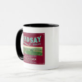 Lindsay Orange LabelLindsay, CA Tasse (Vorderseite Links)