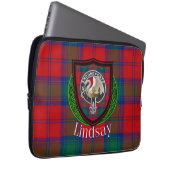Lindsay Scottish Clan Tartan & Crest Laptopschutzhülle (Vorne Rechts)