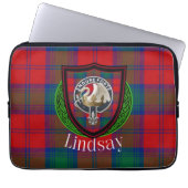 Lindsay Scottish Clan Tartan & Crest Laptopschutzhülle (Vorderseite)
