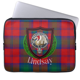 Lindsay Scottish Clan Tartan & Crest Laptopschutzhülle
