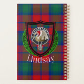 Lindsay Scottish Clan Tartan & Crest Planer (Rückseite)