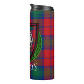 Lindsay Scottish Clan Tartan & Crest Thermosbecher (Nach rechts gedreht)