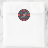 Lindsay Scottish Tartan Pattern Runder Aufkleber (Tasche)