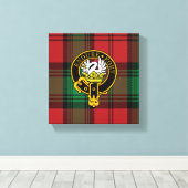 Lindsay Scottish Wappen und Tartan Canvas print Leinwanddruck (Insitu (Holzboden))