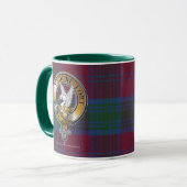 Lindsay Tartan & Abzeichen Tasse (Vorderseite Links)