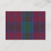 Lindsay Tartan & Abzeichen Visitenkarte (Rückseite)