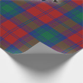 Lindsay Tartan mit Nachname Geschenkpapier (Ecke)