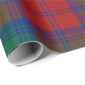 Lindsay Tartan mit Nachname Geschenkpapier (Rolleneckpunkt)