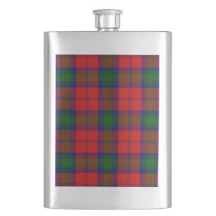 Lindsay tartan red green kariert flachmann