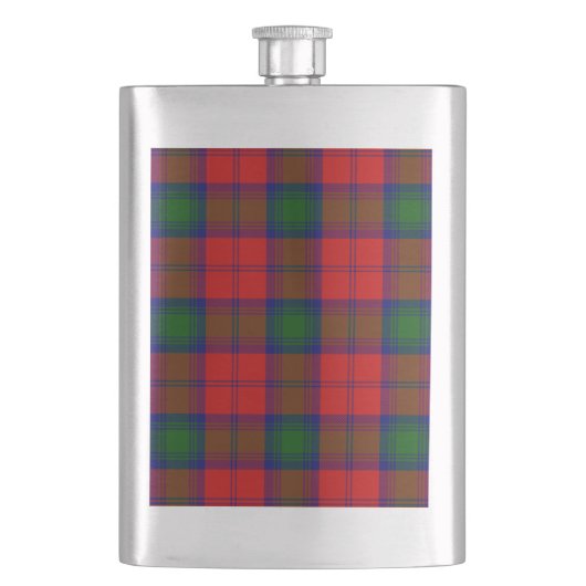 Lindsay tartan red green kariert flachmann (Vorderseite)