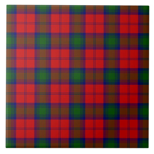 Lindsay tartan red green kariert fliese (Vorderseite)