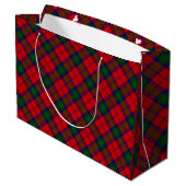 Lindsay tartan red green kariert große geschenktüte (Rückseite Schrägansicht)