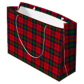 Lindsay tartan red green kariert große geschenktüte (Rückseite Schrägansicht)