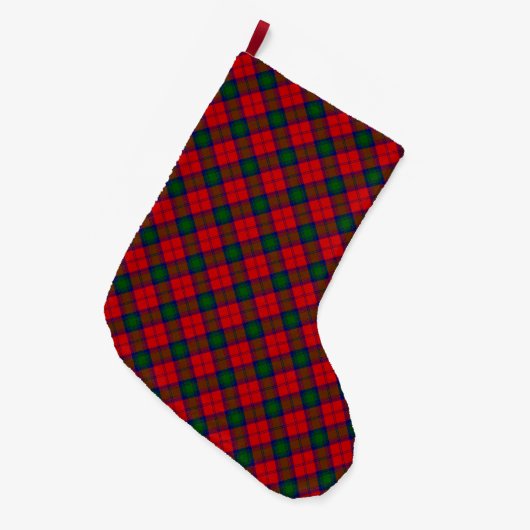 Lindsay tartan red green kariert großer weihnachtsstrumpf (Vorderansicht (hängend))