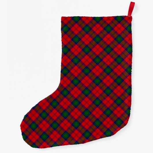 Lindsay tartan red green kariert großer weihnachtsstrumpf (Rückseite)
