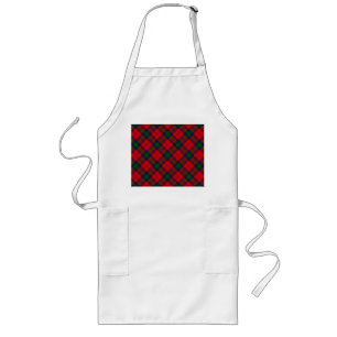 Lindsay tartan red green kariert lange schürze