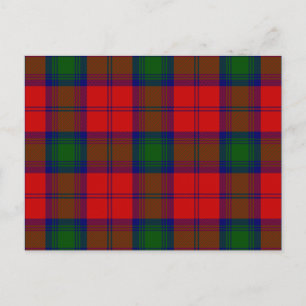 Lindsay tartan red green kariert postkarte