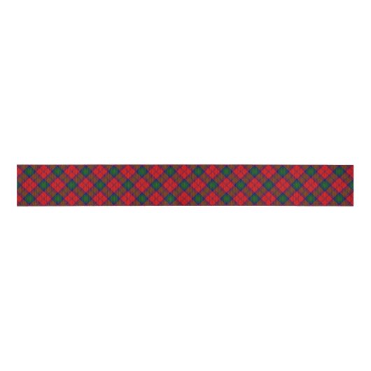 Lindsay tartan red green kariert ripsband (Vorderseite)