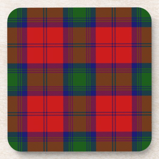 Lindsay tartan red green kariert untersetzer (Vorderseite)