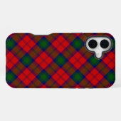 Lindsay-Tartan Rot Grün Karo iPhone Hülle (Rückseite (Horizontal))