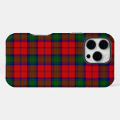 Lindsay-Tartan Rot Grün Karo iPhone Hülle (Rückseite (Horizontal))