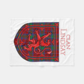 Lindsay Tartan Scottish Kariert Lion Rampant Fleecedecke (Vorderseite (Horizontal))