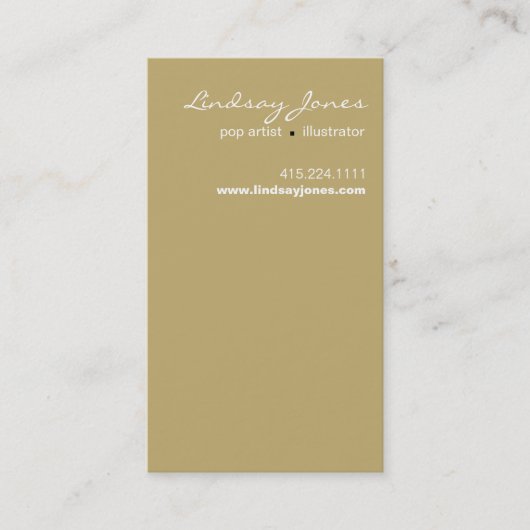 Lindsay-Visitenkarteschablone Visitenkarte (Vorderseite)