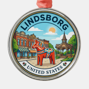 Lindsborg Kansas Ornament Aus Metall