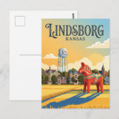 Lindsborg Kansas Postkarte (Vorne/Hinten)