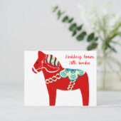 Lindsborg, Kansas Red Dala Horse Postcard Postkarte (Stehend Vorderseite)