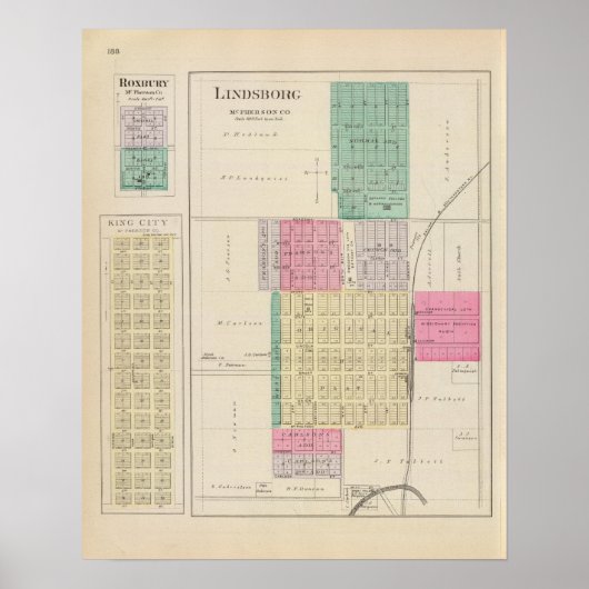 Lindsborg, King City, Roxbury, Kansas Poster (Vorne)