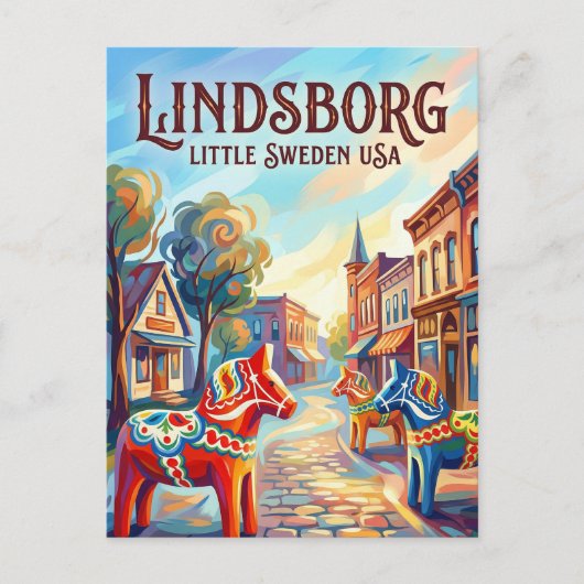 Lindsborg USA Postkarte (Vorderseite)