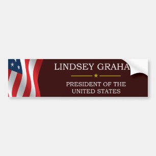 Lindsey Graham für Präsident V3 Autoaufkleber